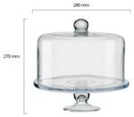 Kuchenständer mit gerader Kuppel Glas - 28 x 27 x 28 cm
