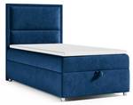 BOXSPRINGBETT mit Bettkasten Trinity K11 Blau - Tiefe: 90 cm