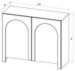 Buffet ARCO SB100 2D Blanc - Bois manufacturé - Matière plastique - 100 x 81 x 35 cm