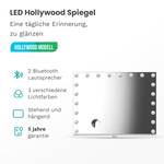 Hollywood Makeup Spiegel mit Beleuchtung Weiß - Glas - 80 x 60 x 80 cm