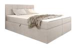 Boxspringbett CERELA Ecru - Breite: 205 cm