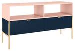 Tv-Schrank Skandica Polka Marineblau - Pink