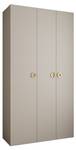 Drehtürenschrank Como 1 Beige - Gold - Hellgrau - 130 x 40 cm