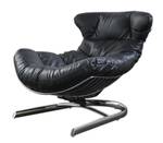 Fauteuil de relaxation ROWE cuir Noir