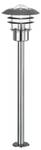 LED Wegeleuchte Laterne Edelstahl H 80cm Silber - Metall - 22 x 80 x 22 cm
