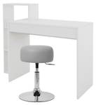 Bureau avec pouf 110x72x40 cm Gris - Blanc