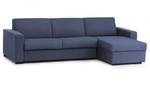 Sofa mit Halbinsel Nicoletta Blau