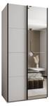 Armoire Lux 3 Noir - Blanc - Largeur : 110 cm