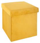 Hocker mit Staufach Gelb