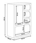 Ablageregal GREELEY Weiß - Holzwerkstoff - 40 x 60 x 20 cm