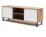 Lowboard Nizza Braun - Weiß - Holzwerkstoff - 150 x 55 x 40 cm