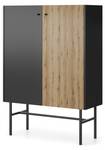 Highboard DIVENOS Schwarz - Holzwerkstoff - 94 x 132 x 39 cm