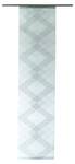 Gardine weiß-grau Karo Silber - Textil - 60 x 245 x 60 cm