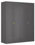 Kleiderschrank Flex Grau - Holzwerkstoff - 200 x 240 x 66 cm