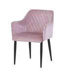 SIT&CHAIRS Armlehnstuhl, 2er-Set Schwarz - Pink - Metall - Textil - 63 x 83 x 61 cm