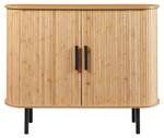 Beistellschrank Tvedestrand Beige - Bambus - 100 x 80 x 40 cm