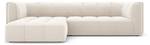 modulares Ecksofa SERENA 3 Sitzplätze Hochglanz Beige