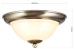 Deckenleuchte AUSTRIAN OLD LAMP Beige - Glas - 27 x 13 x 27 cm