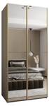 Armoire Lux 2 Beige - Doré - Largeur : 100 cm