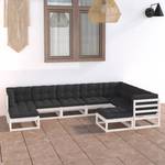 Salon de jardin (lot de 9) 3009823-2 Anthracite - Blanc