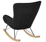 Fauteuil à bascule ELLAN Noir - Chêne clair