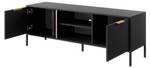 Meuble tv LARS RTV154 2D Noir - Bois manufacturé - Matière plastique - 154 x 54 x 40 cm