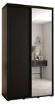 ARMOIRE À PORTES COULISSANTES DAVOS 3 Noir - Largeur : 130 cm - 2 porte