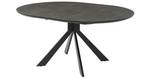 Table extensible CLARA Noir - Céramique - 120 x 76 x 160 cm