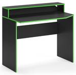 Bureau ordinateur Kron 100cm noir/vert 100 x 60 cm