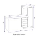 Severus Computertisch Weiß - Holzwerkstoff - 120 x 74 x 34 cm