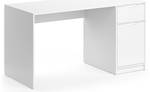 Schreibtisch Ruben 140cm Weiß Weiß - Holzwerkstoff - 140 x 75 x 65 cm
