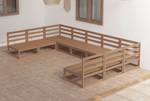 Garten-Lounge-Set (9-teilig) 3009751-1 Braun - Massivholz - Holzart/Dekor - 70 x 67 x 70 cm