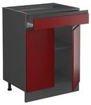 Meuble cuisine R-Line 39718 Anthracite - Rouge