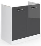 Meuble bas sous-évier R-Line 29246 Anthracite brillant - Blanc