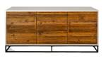 Fernsehschrank mit Metallbeinen ADEO Braun - Massivholz - Holzart/Dekor - 130 x 60 x 40 cm