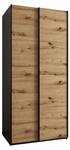 Armoire Lux 1 Noir - Imitation chêne - Largeur : 100 cm