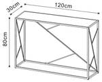 Table console Rättvik Noir - Bois manufacturé - Métal - 30 x 80 x 120 cm