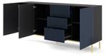 Sideboard RAVENNA F SB200 3D3D Schwarz - Blau - Gold