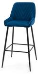 Barhocker VASTO Velour Blau - Dunkelblau