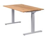 Elektrischer Tisch Premium Line Massiv Breite: 140 cm - Silber