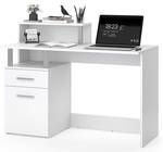 Schreibtisch Nord Weiß Weiß - Holzwerkstoff - 119 x 91 x 55 cm