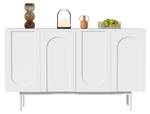 Sideboard LucyLine Ⅱ Weiß - Holzwerkstoff - Metall - 140 x 80 x 42 cm