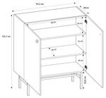 Highboard DIVENOS Schwarz - Holzwerkstoff - 94 x 132 x 39 cm