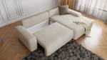 Ecksofa Luna mit Schlaffunktion, Cord Beige - Ecke davorstehend rechts