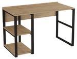 Schreibtisch Tódense Schwarz - Braun - Holzwerkstoff - Metall - 60 x 75 x 120 cm