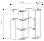 Beistelltisch Saly Braun - Holzwerkstoff - 20 x 57 x 55 cm