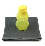 TUPPERWARE 350 ml gelb Flasche+GLASTUCH Gelb - Kunststoff - 8 x 15 x 8 cm