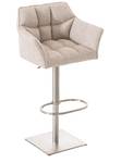 Barhocker Damaso Beige - Silber