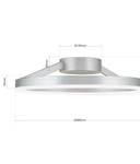 LED Deckenleuchte FLOAT Grau - Metall - 40 x 15 x 40 cm