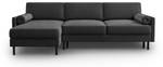 Schlaf-Ecksofa + Box SCOTT 5 Sitzplätze Grau